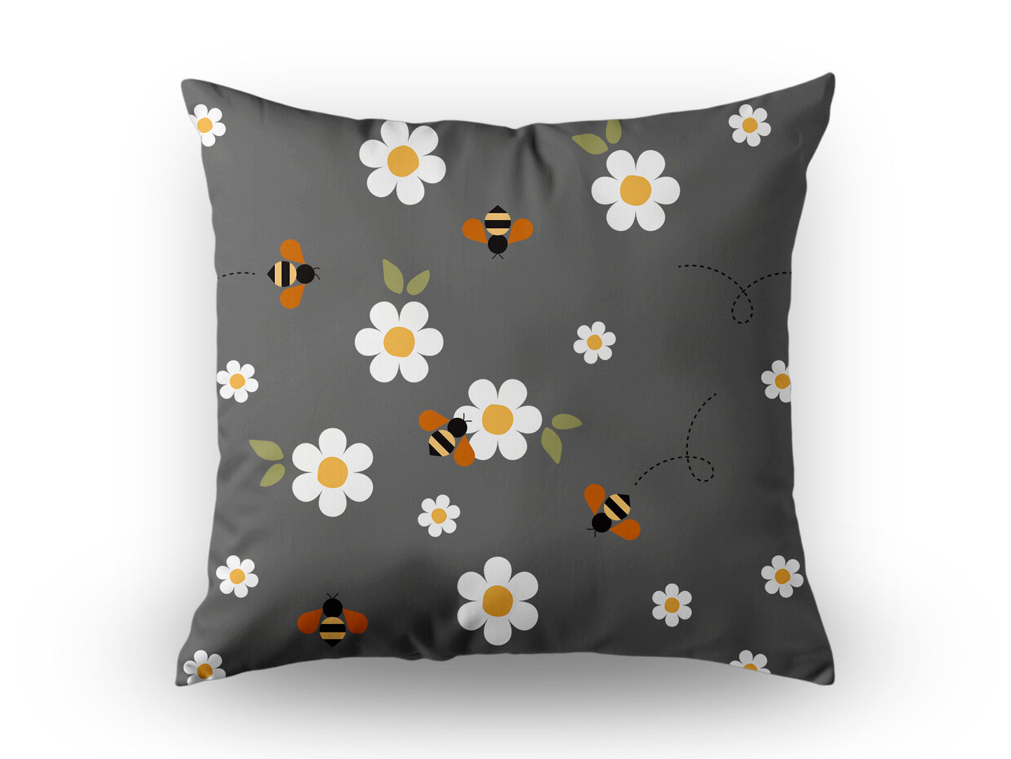 Outdoor Kissen; wetterfest & wasserabweisend - COL 5-4 Bienen & Blumen