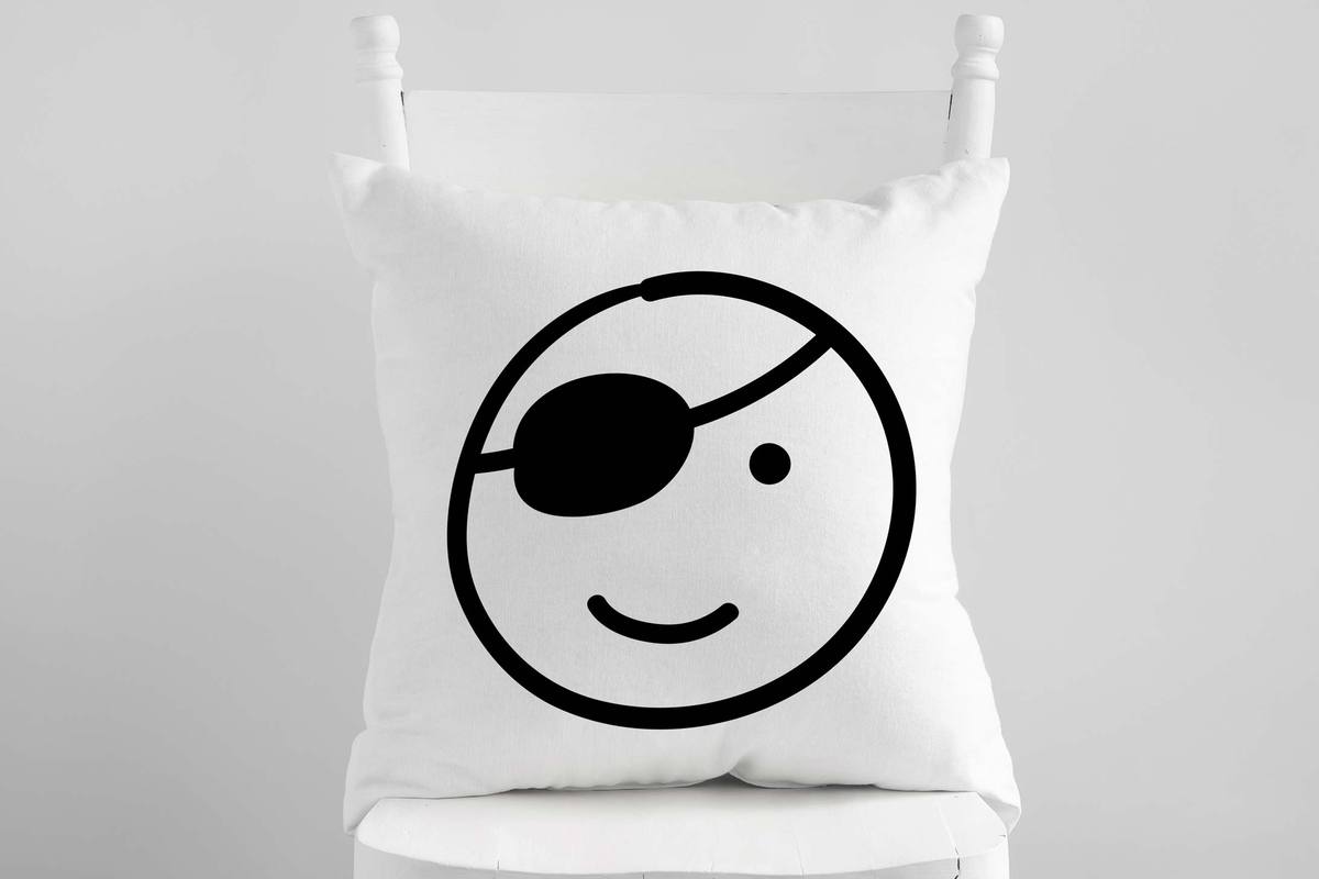 Dekokissen - Pirate- Smiley #8