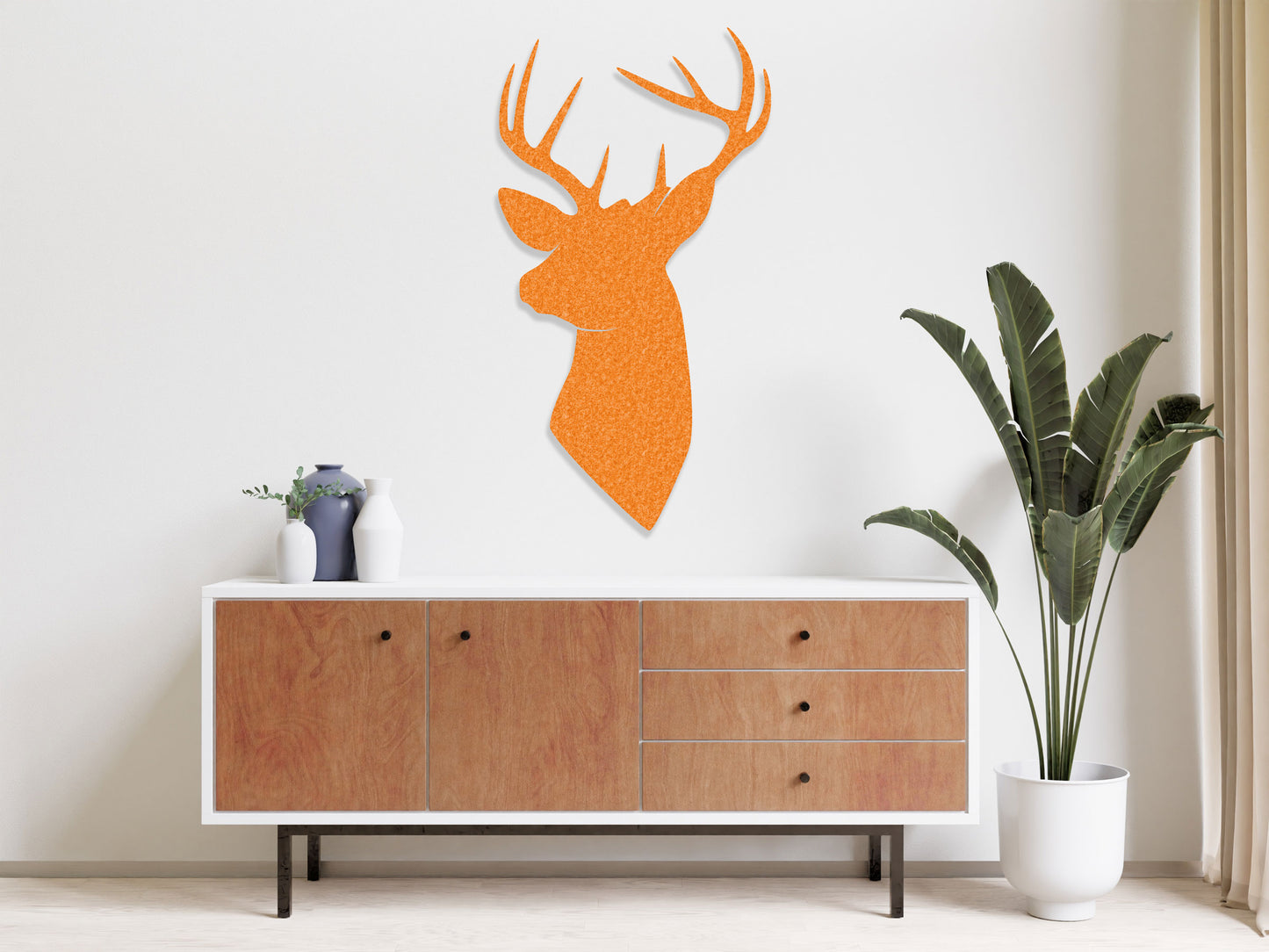 Wandbild 3D - Hirsch - selbstklebendes Wandmotiv