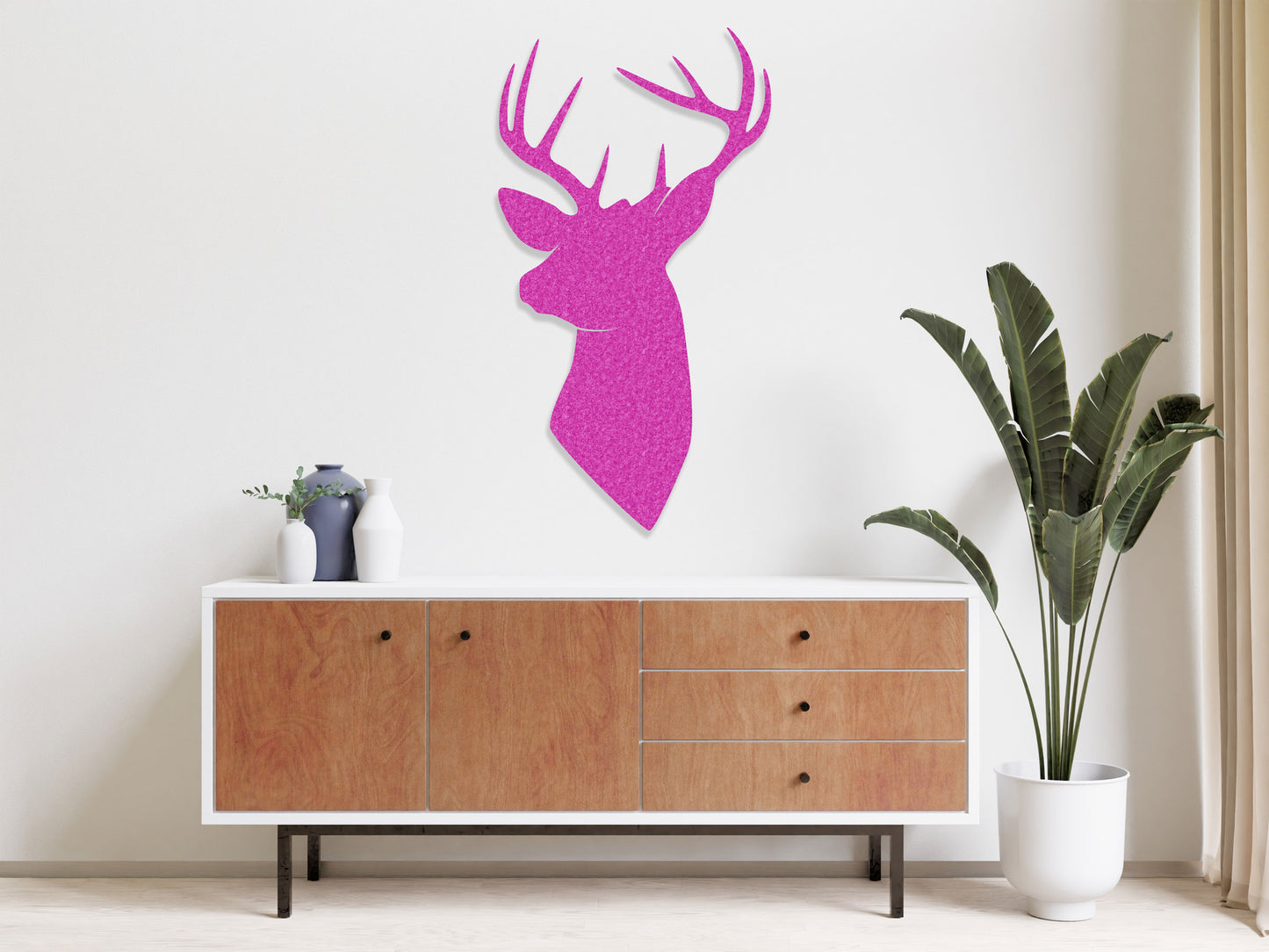 Wandbild 3D - Hirsch - selbstklebendes Wandmotiv