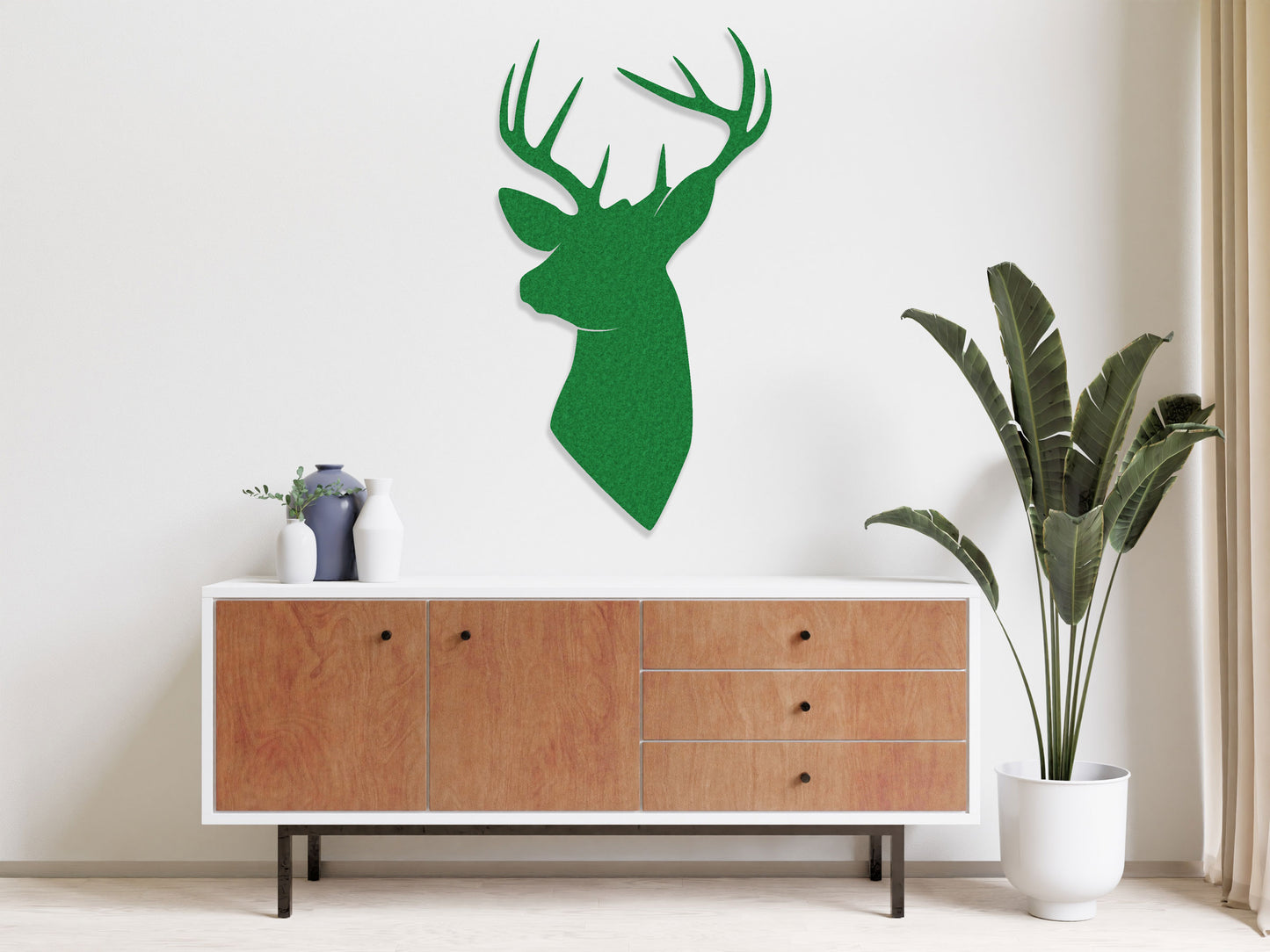Wandbild 3D - Hirsch - selbstklebendes Wandmotiv