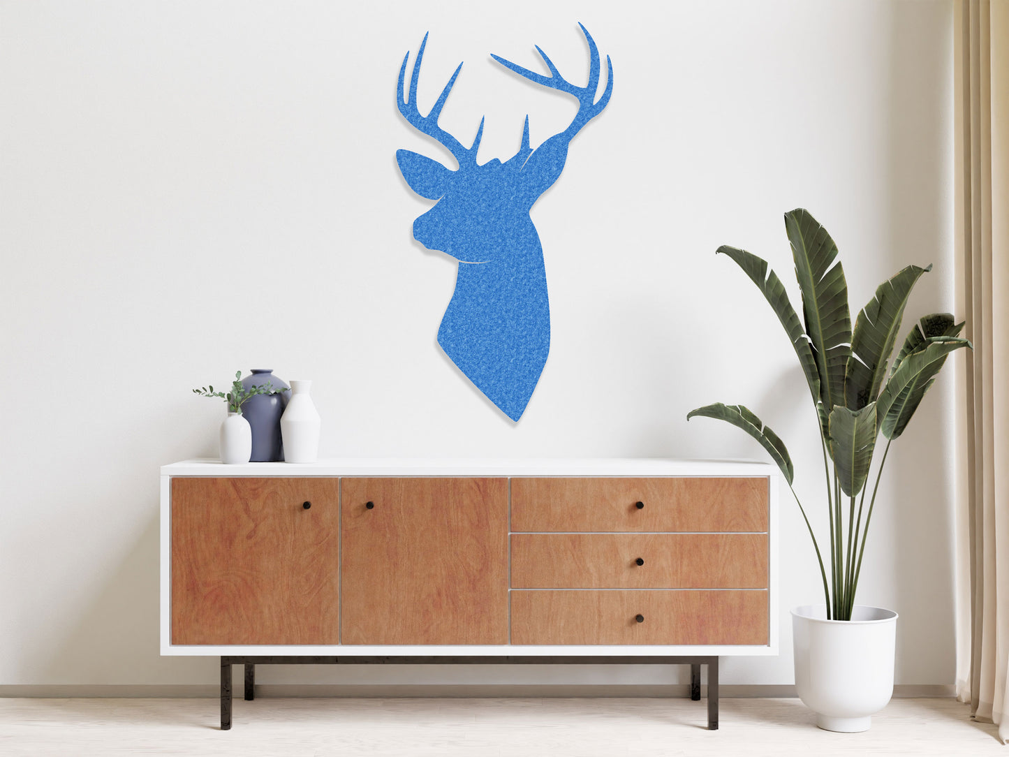 Wandbild 3D - Hirsch - selbstklebendes Wandmotiv