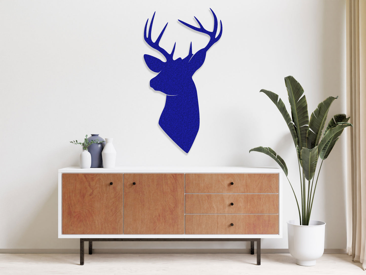 Wandbild 3D - Hirsch - selbstklebendes Wandmotiv