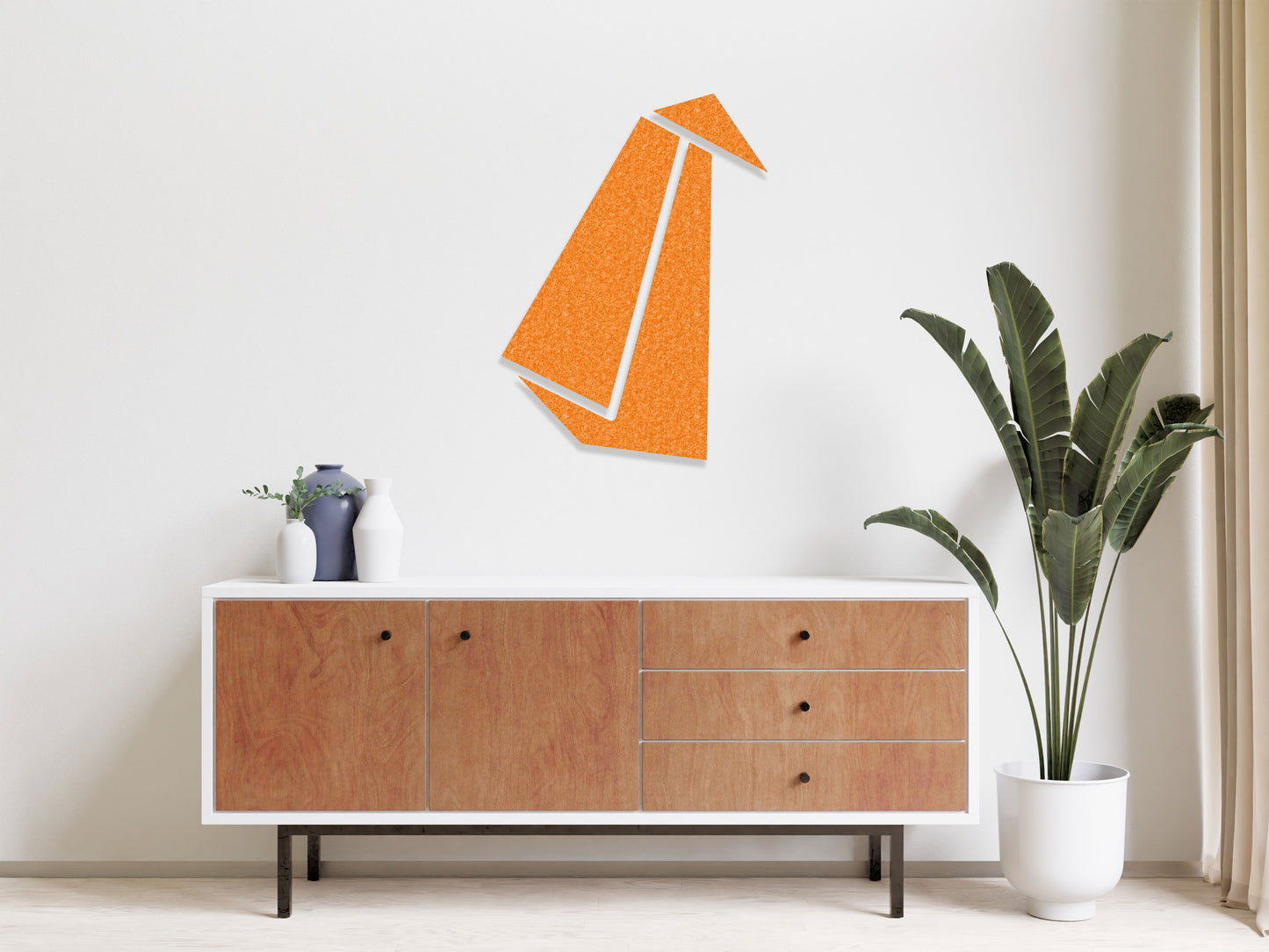 Image murale 3D - Renard Origami - Motif mural autocollant