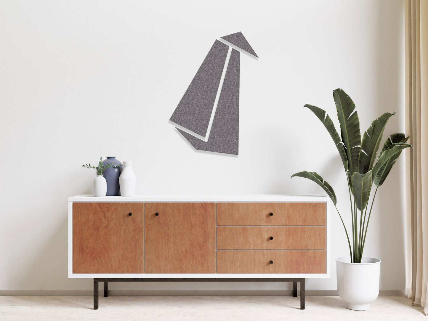 Image murale 3D - Renard Origami - Motif mural autocollant