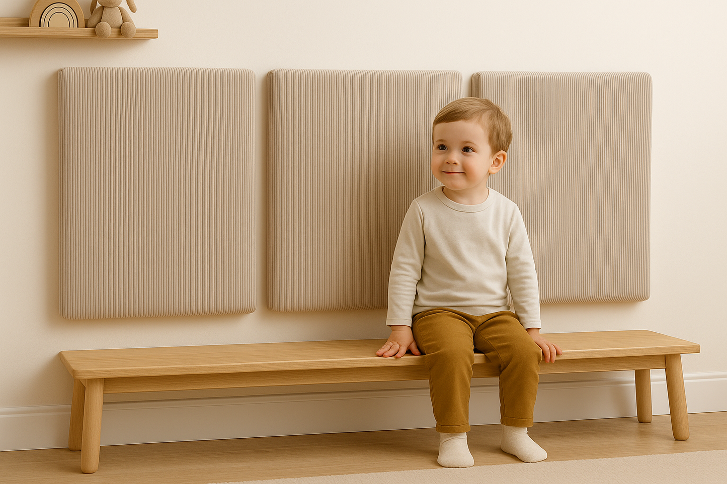 WANDSCHUTZ POLSTER KINDER [CORD] - WASCHBAR
