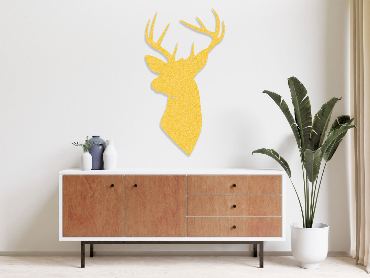 Wandbild 3D - Hirsch - selbstklebendes Wandmotiv