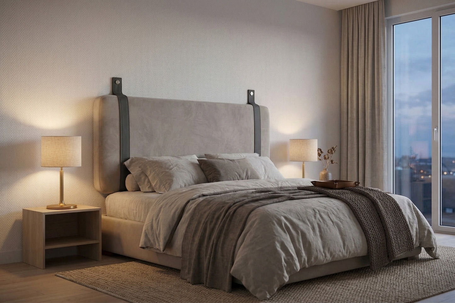 BED WALL CUSHION CALYPSO [VELVET]